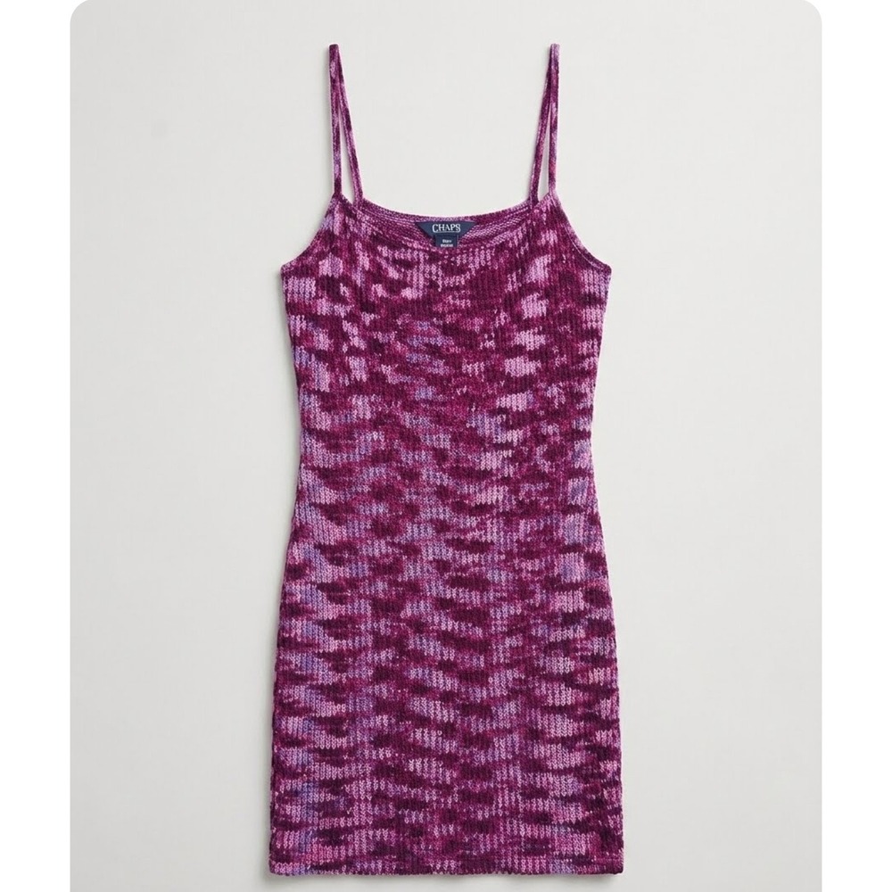 Y2K SO Purple Pink Textured Velvet Bodycon Mini Dress Cami Straps M